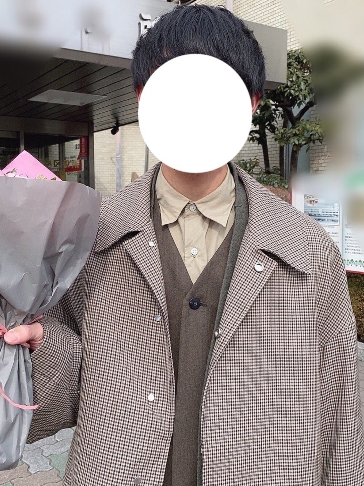LAPELLESS SHIRT JACKET WOOL SOFT SERGE - marka 「Area」