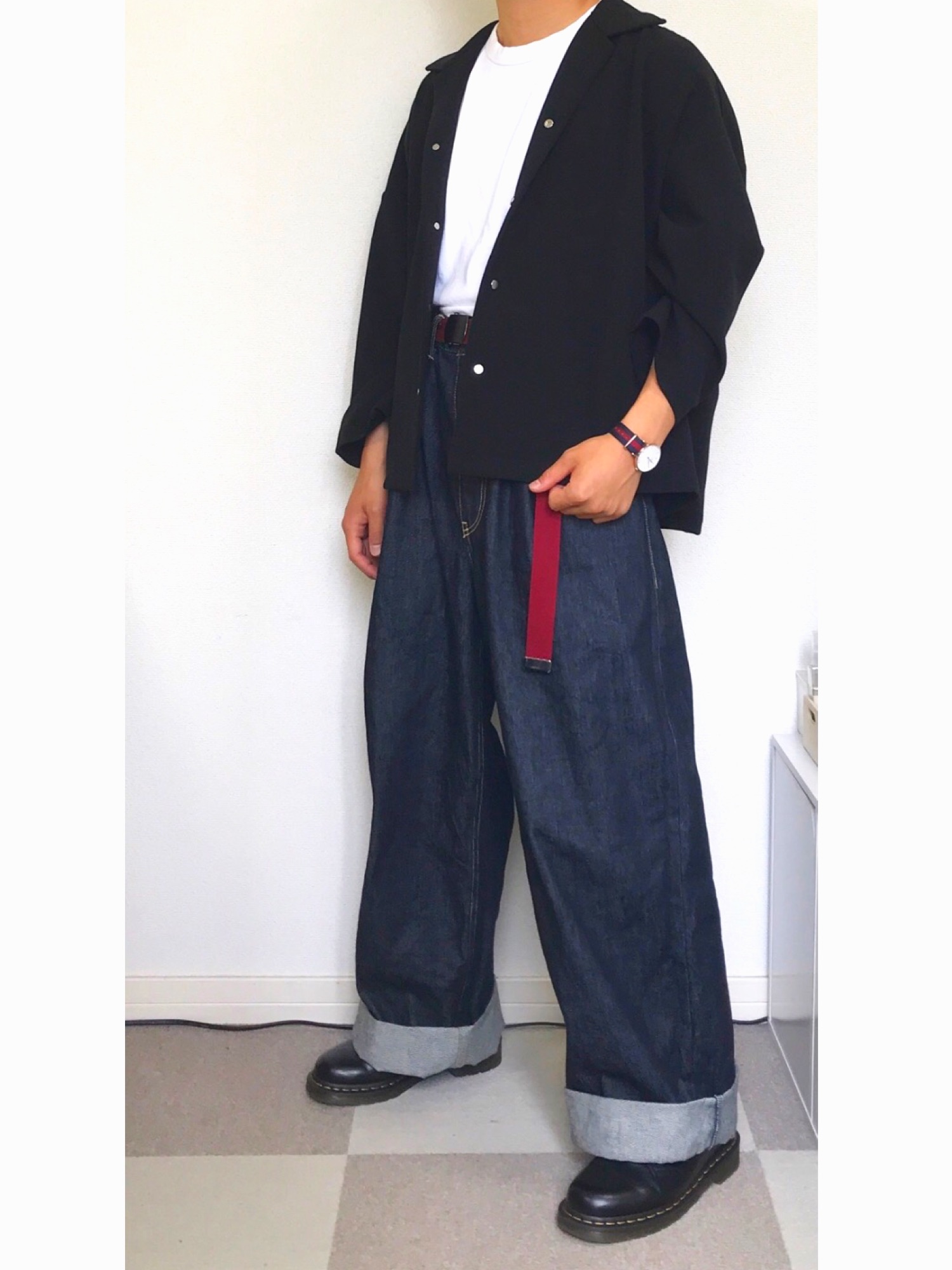 MATSUFUJI Dobby Weave Jumpsuits レイクレともやん身幅47cm