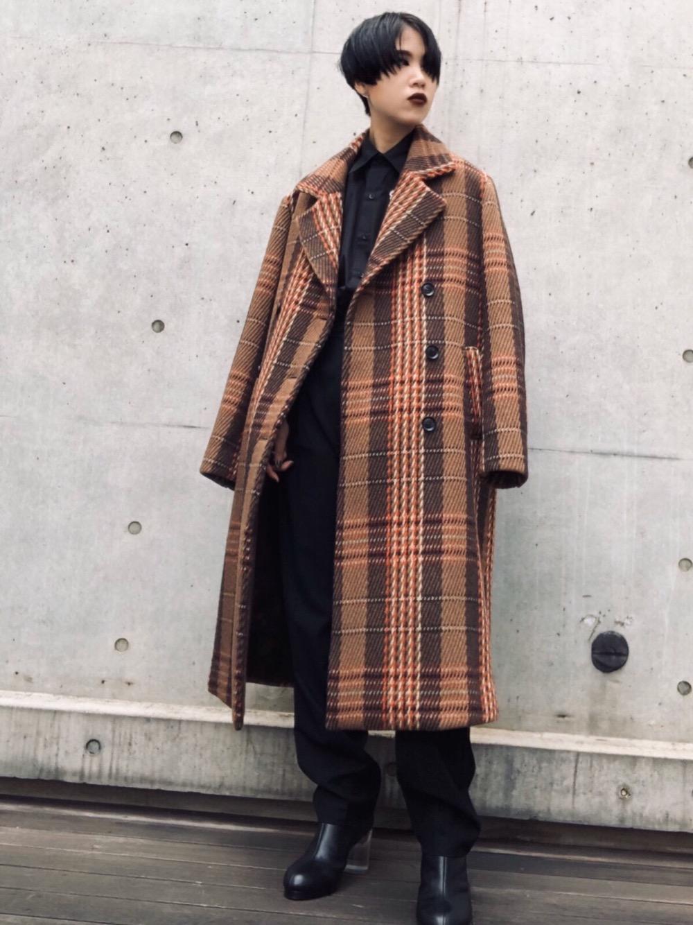 ヒステリックグラマー フード付きコート チェック柄 ヒステリックグラマー フード付きコート チェック柄 ヒステリック