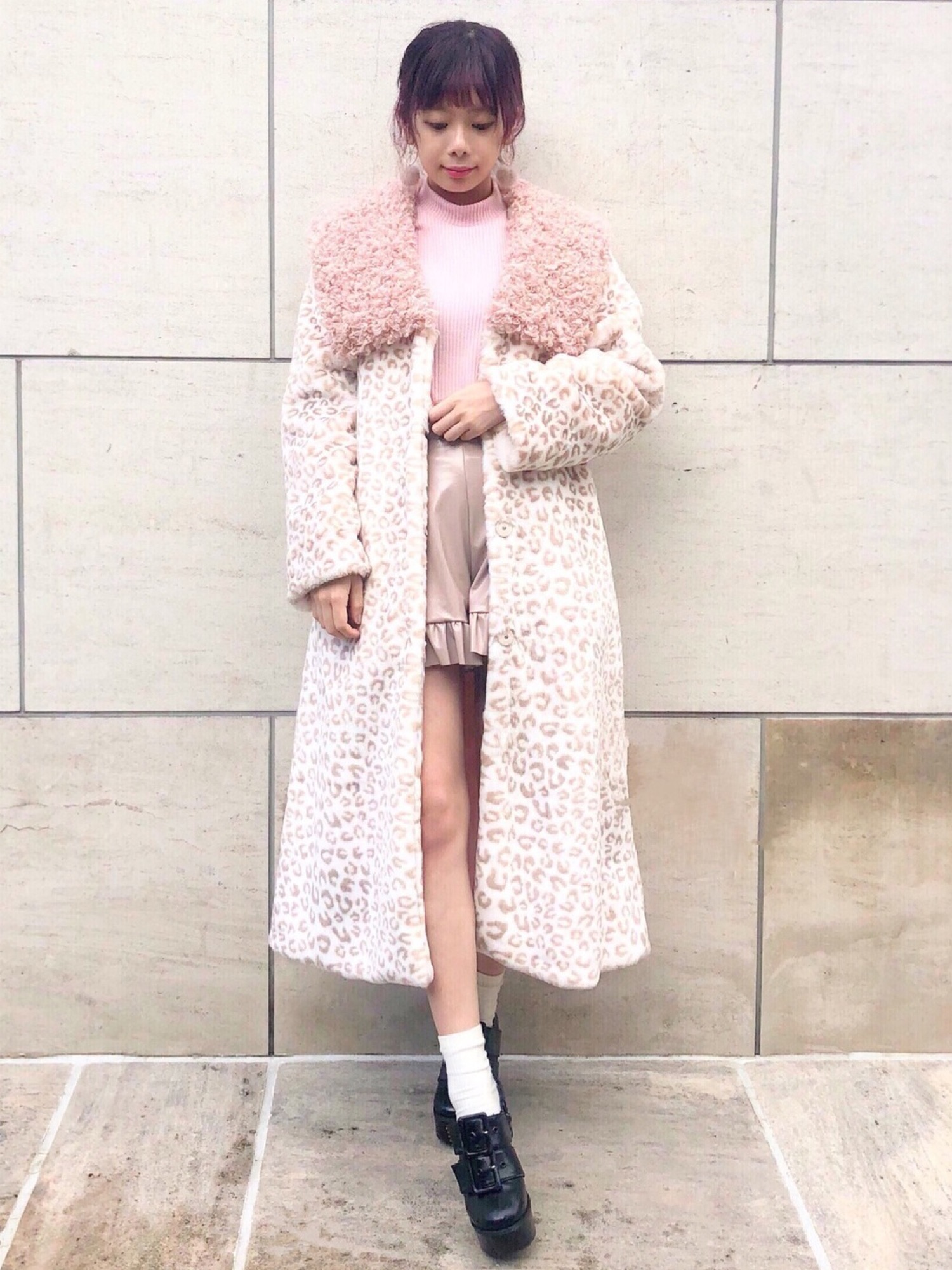 lilLilly（リルリリー）の「レオパードFURコート（チェスターコート