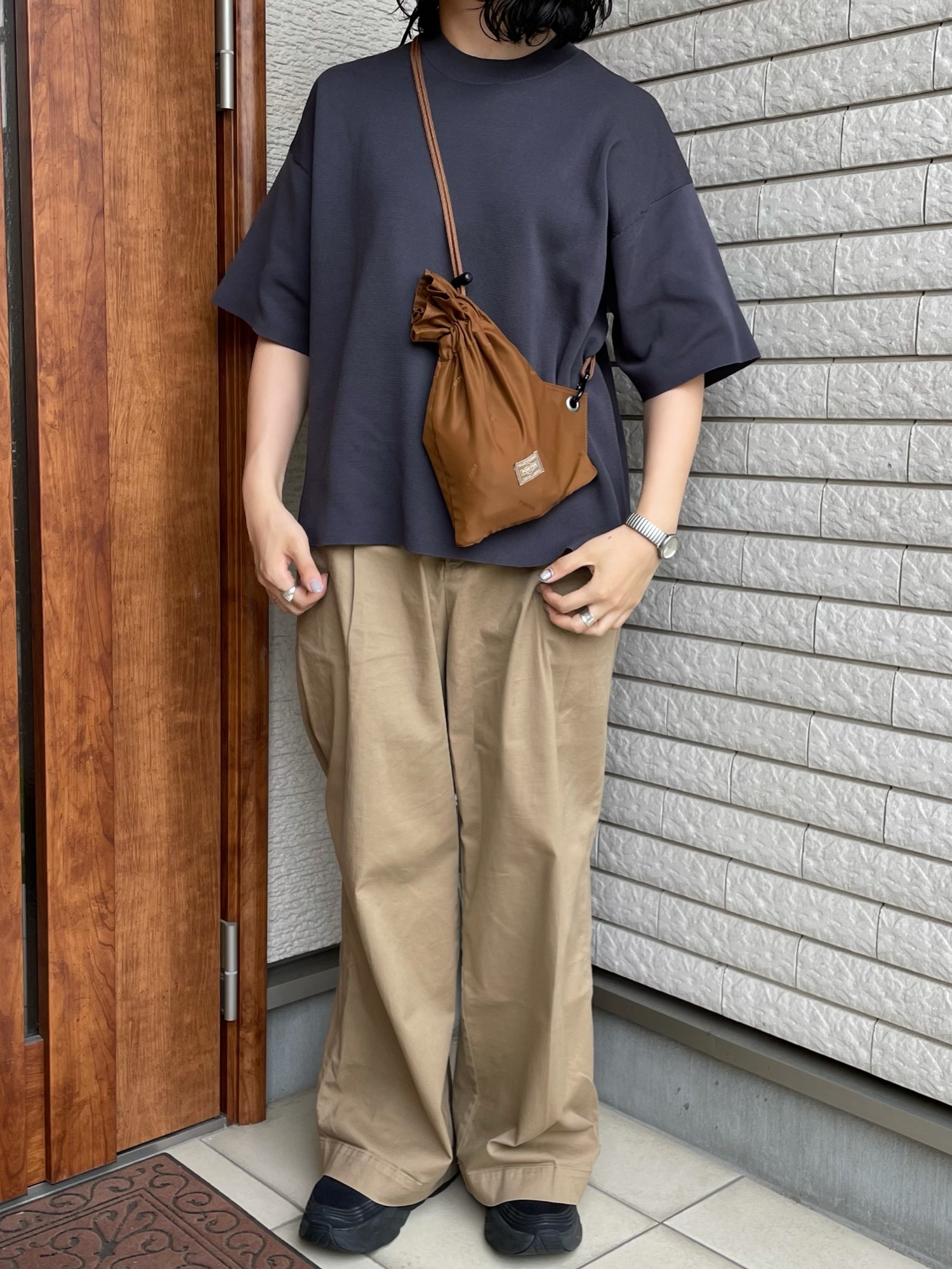 PORTER × B印 ヨシダ / 別注 巾着 ショルダーポーチ Sを使った