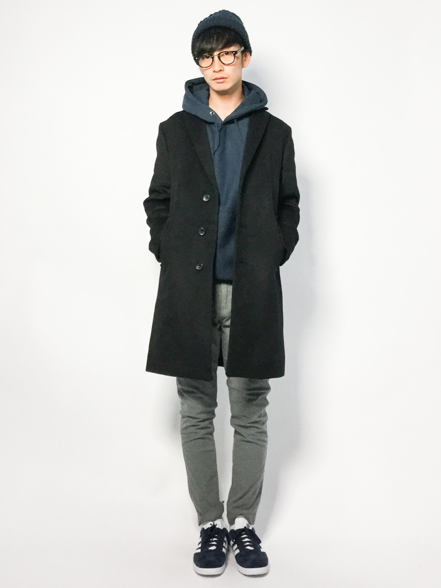 チェスターコートを使った「モールスキン」の人気ファッション