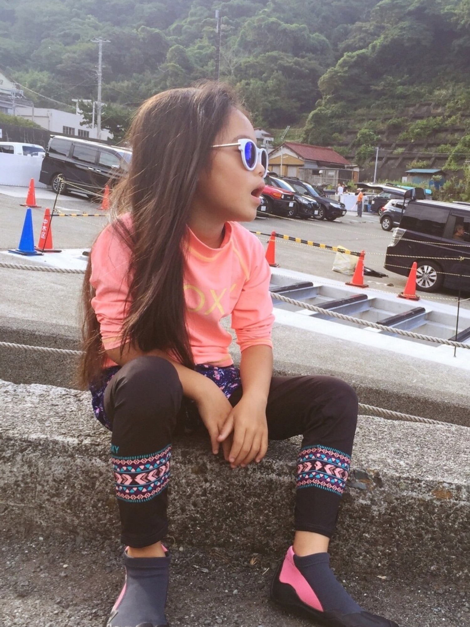 ロキシー　s xs 155センチくらいの方に⭐︎ ROXY 水着 ROXY/ロキシー TROPICAL STORY CROP TOP S キッズ スイム