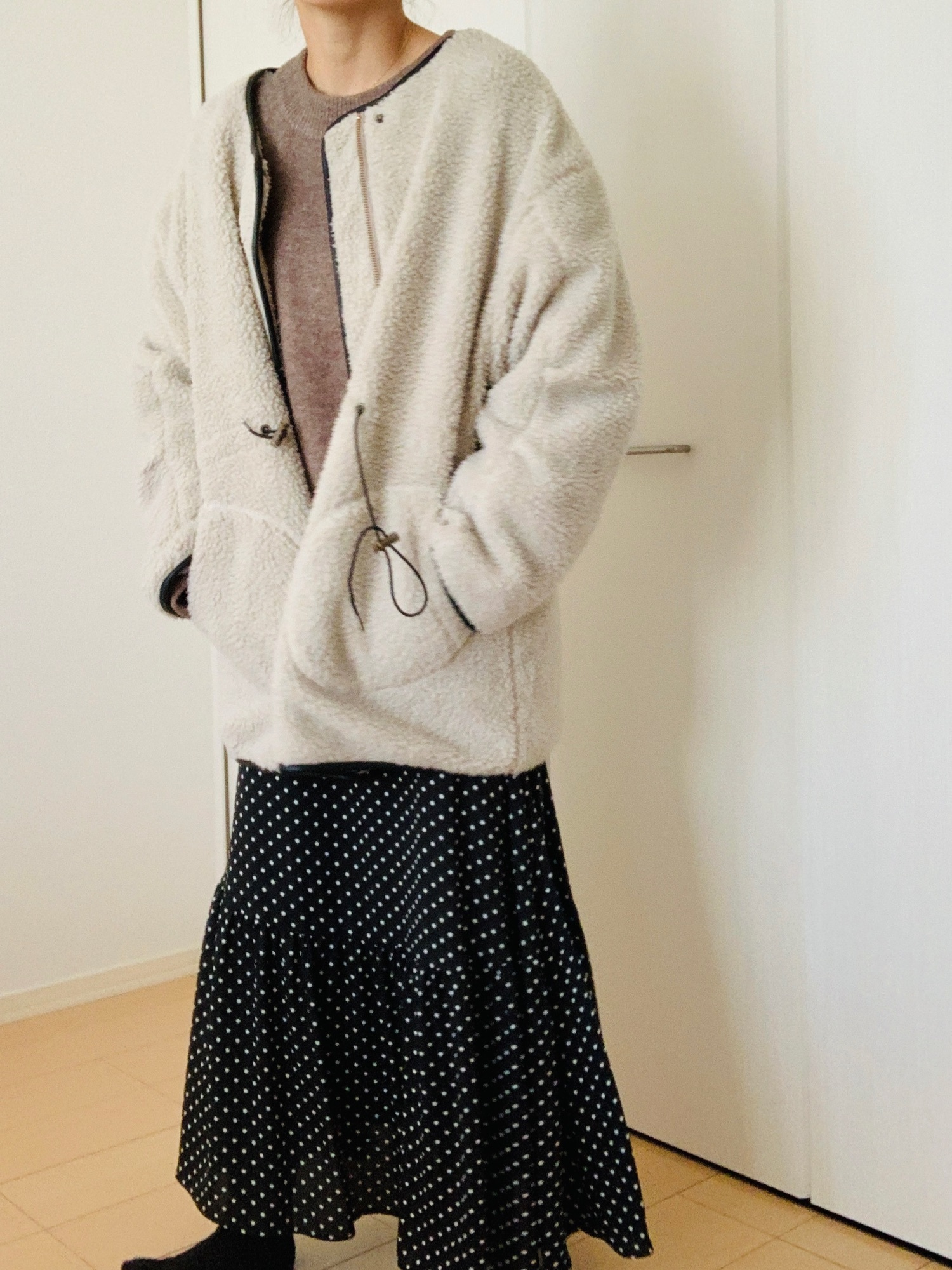 定価1.8万　ユナイテッドアローズ UWFM ドット ティアード マキシスカート UNITED ARROWS（ユナイテッドアローズ）の「UWFM ドット
