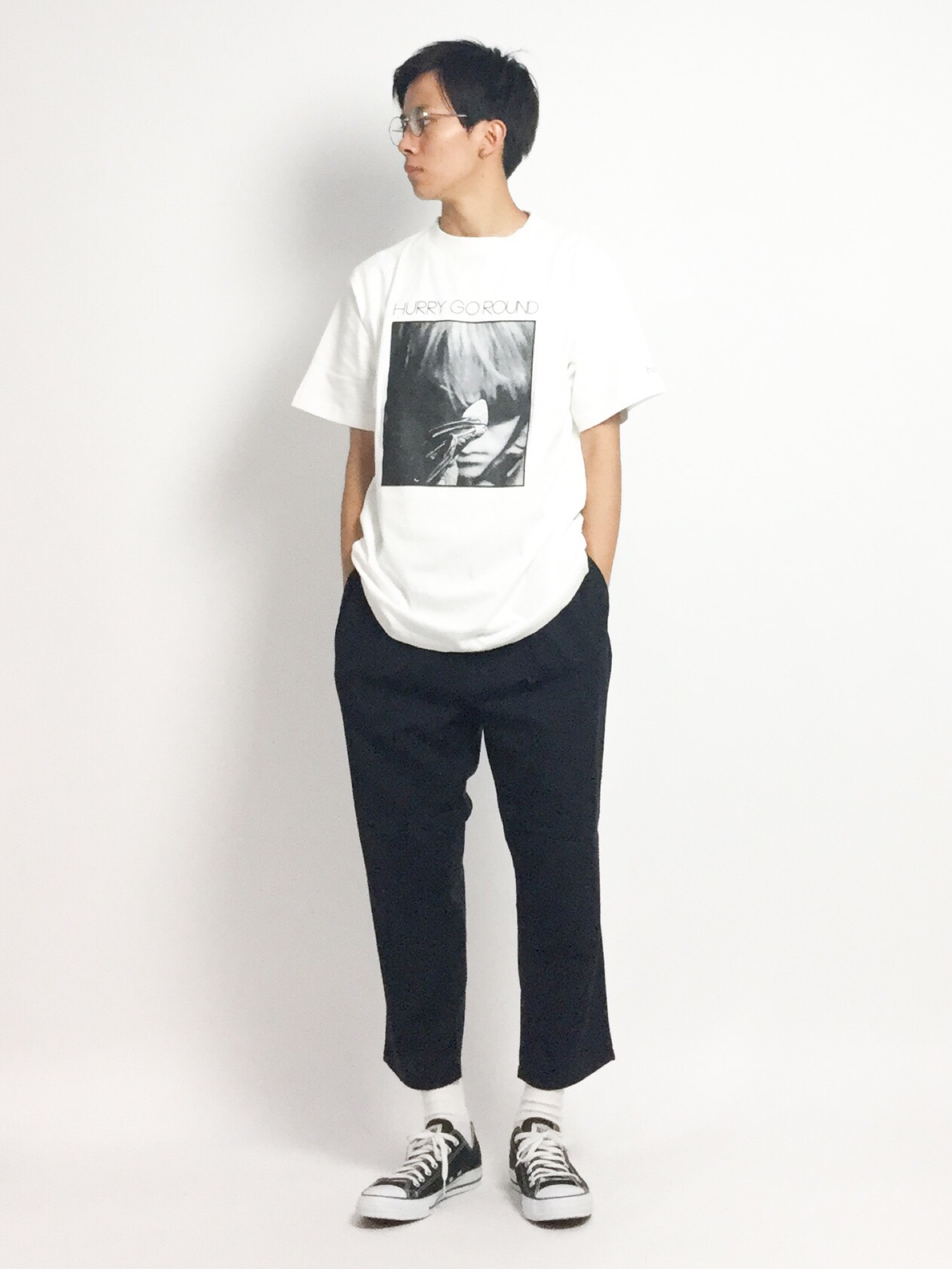 koe（コエ）の「hide 「HURRY GO ROUND」 Tシャツ ピックプリント（T 