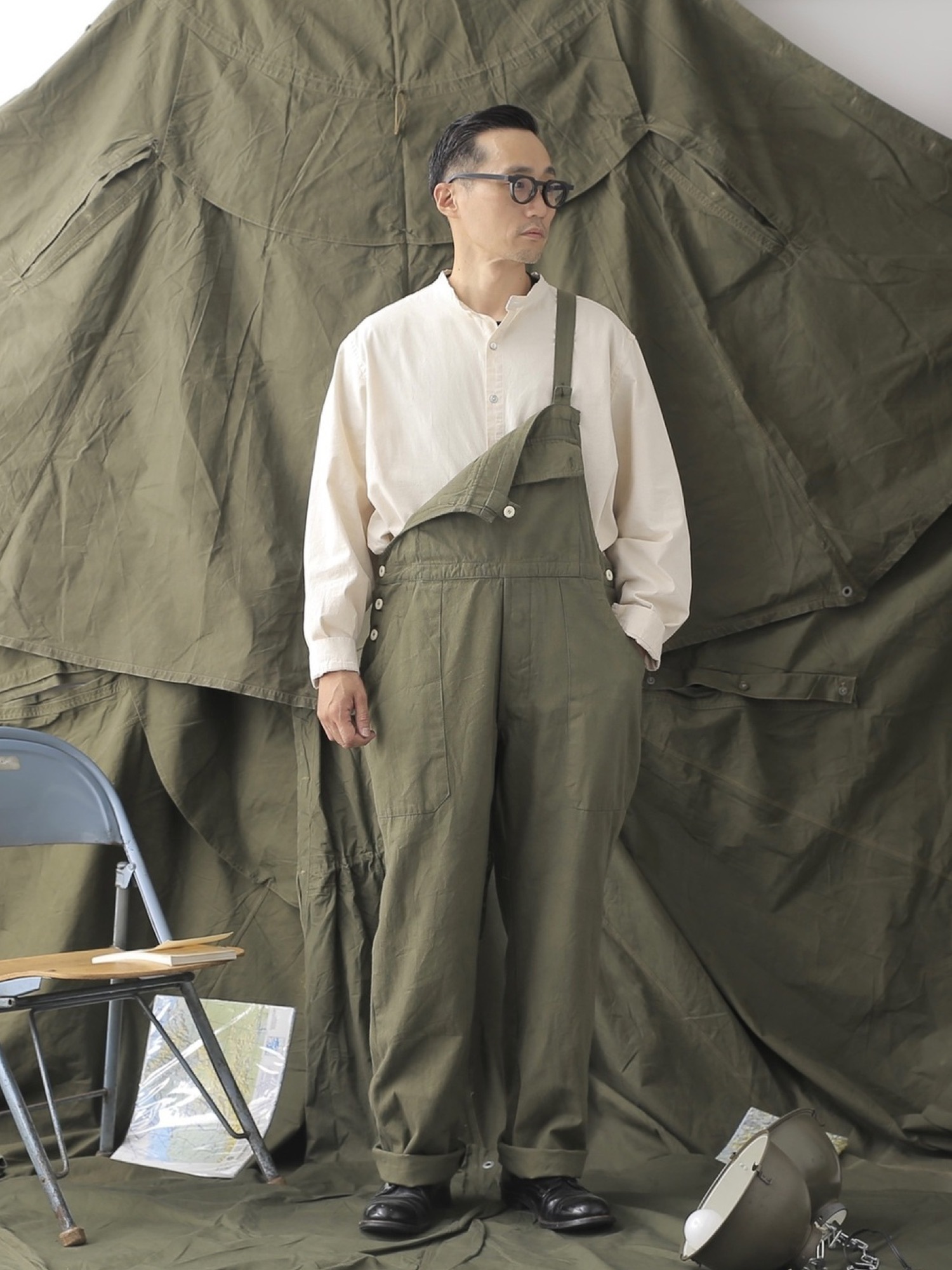 40s フレンチミリタリー フランス軍 オーバーオール サロペット