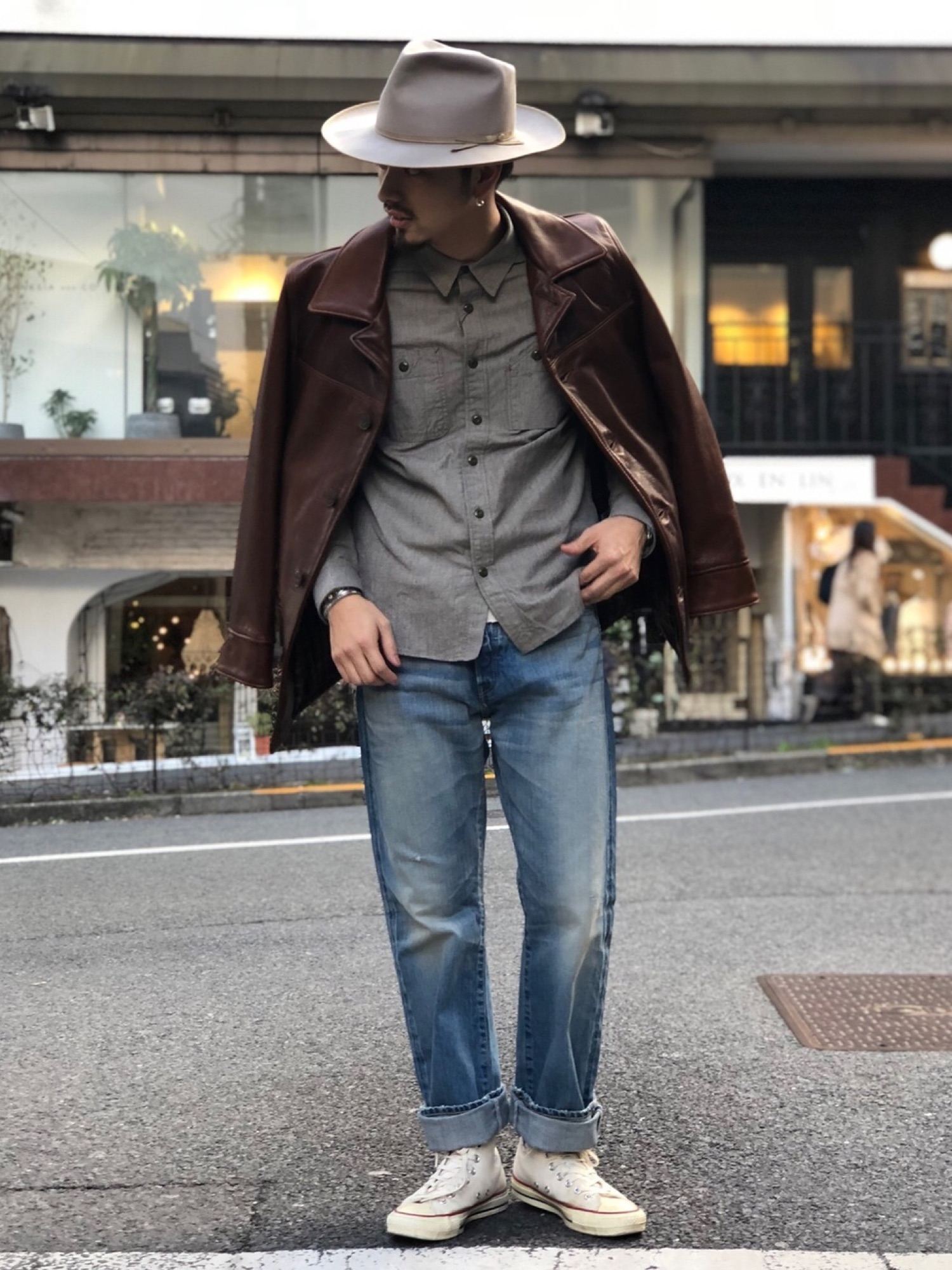 美品 SCHOTT 533us カーコート チェック サボテンタグ USA製 Schott/ショット/533US LEATHER CAR COAT/レザー カーコートを使った