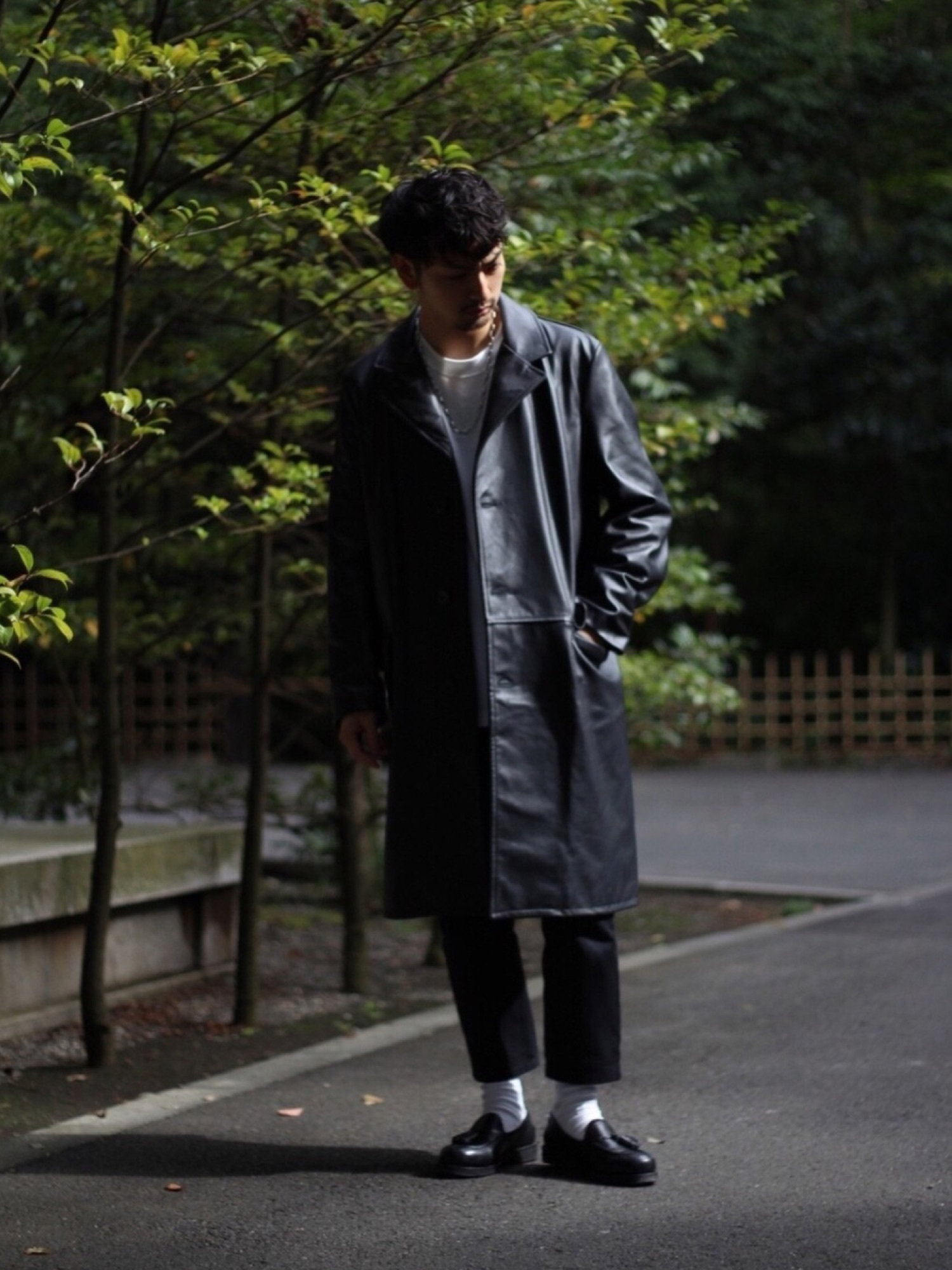 Schott/ショット/LEATHER CHESTER LONG COAT/レザー チェスターロング