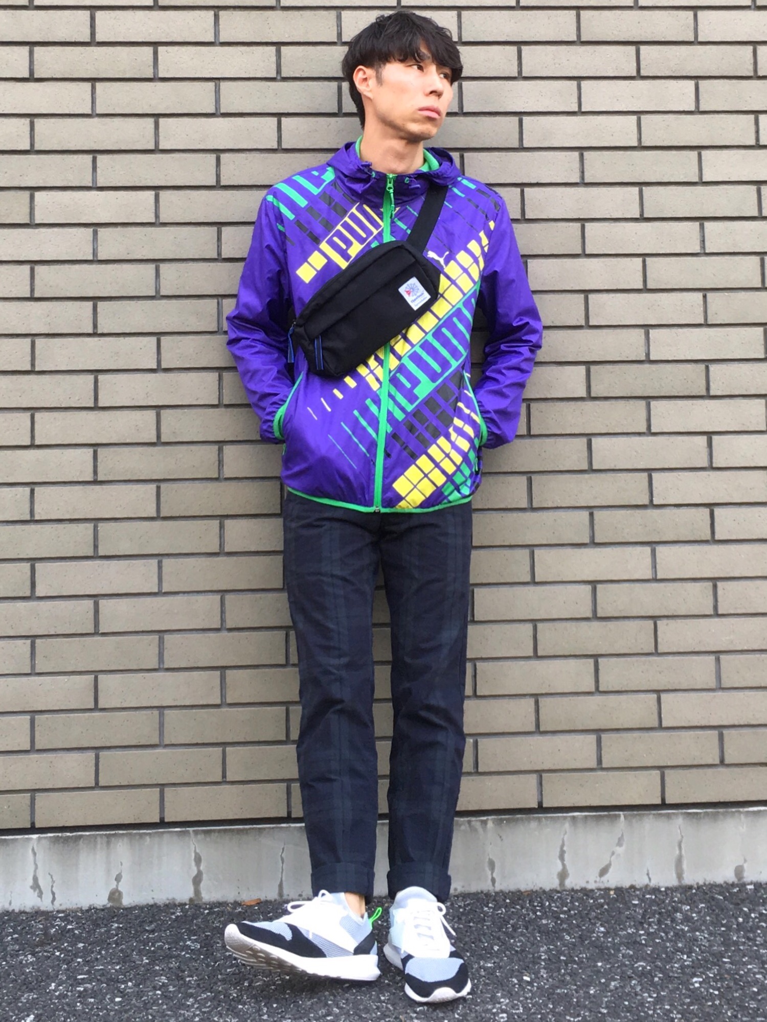 ジャージーズ ブラックウォッチ チェック ナイロンジャケット