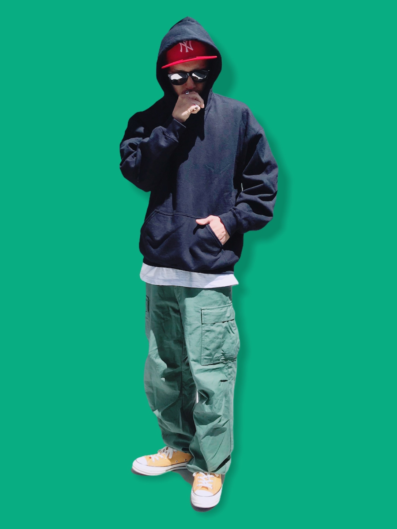 GILDAN／8oz プルオーバーパーカーを使った人気ファッション 