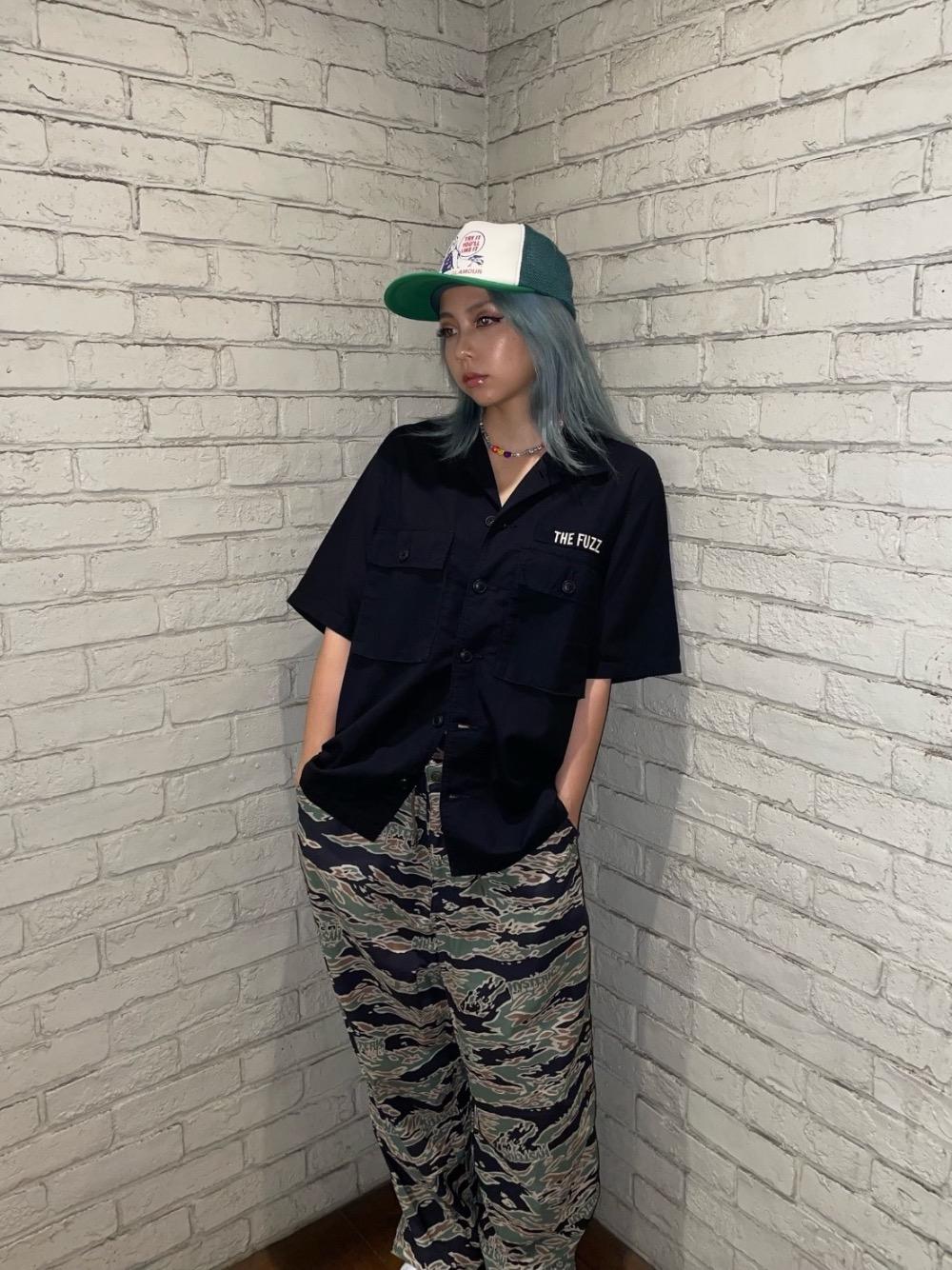 【JOY】HYSTERIC DRAGON刺繍 ユーティリティーシャツ HYSTERIC GLAMOUR]HYSTERIC DRAGON刺繍 ユーティリティーシャツ/BLACK