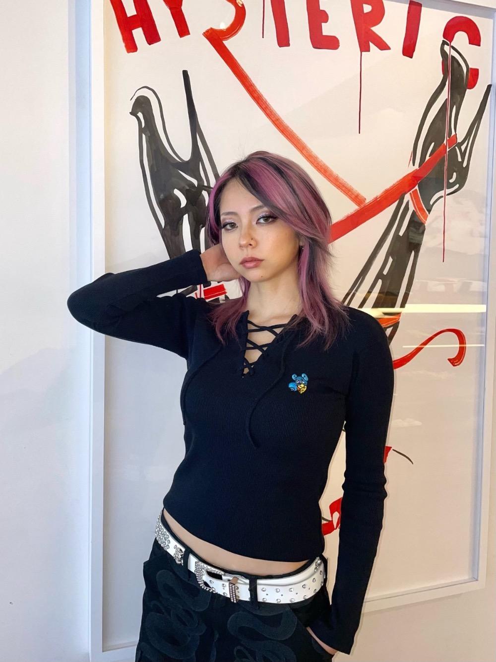MOUSE刺繍 チビTシャツ　ヒステリックグラマー HYSTERIC GLAMOUR（ヒステリックグラマー）の「MOUSE刺繍 チビT