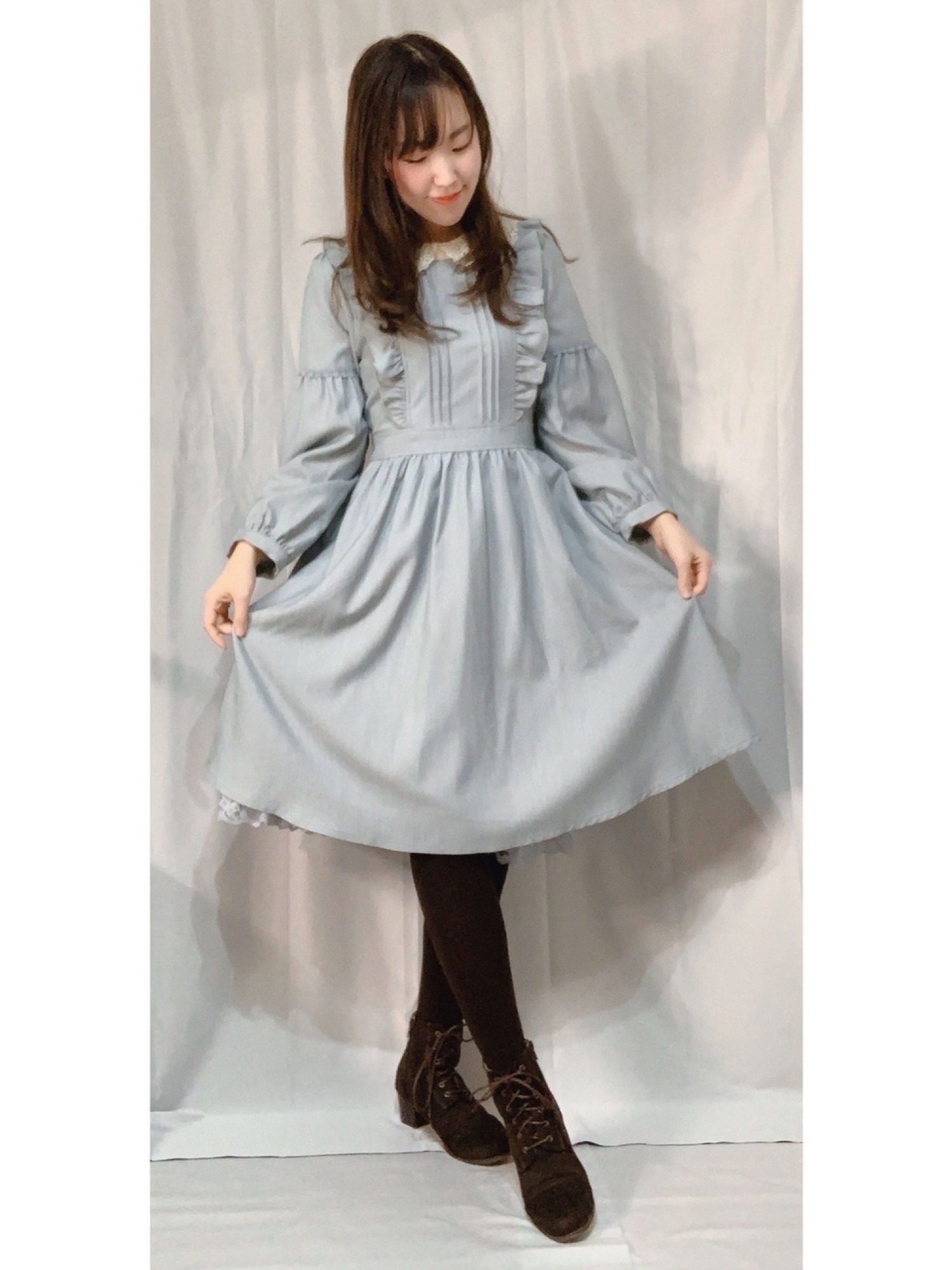 【未使用】美品　フォクシードレス an/AOC-3334/ワンピース/ミニドレス/タイトワンピース/袖あり/小