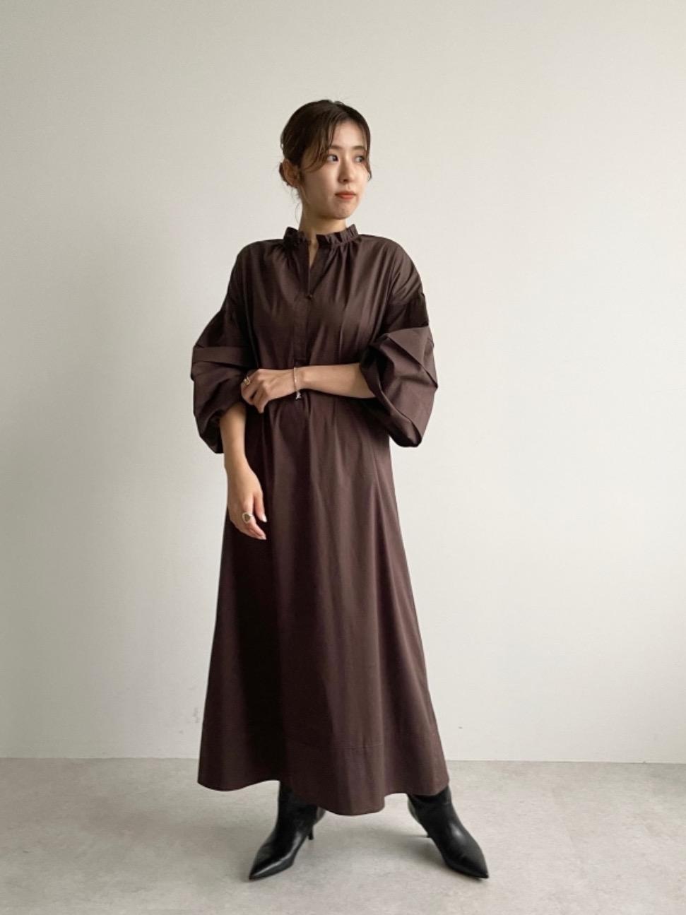 【新品タグ付】EMMEL REFINESワイドタック 袖ボリューム ワンピース 20210902190405761.jpg