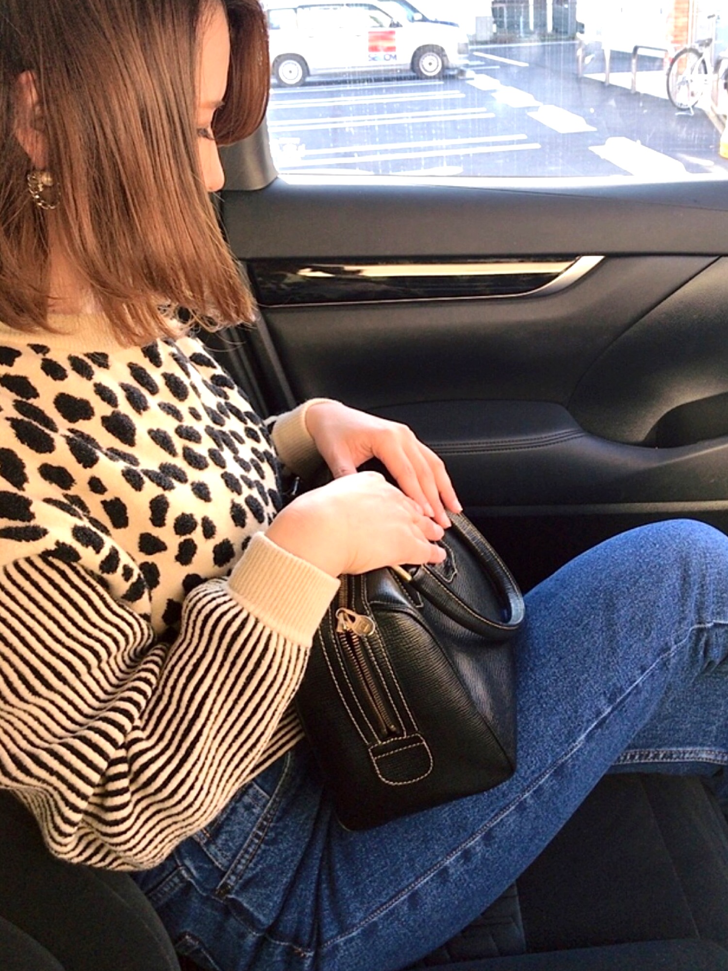 Ameri（アメリ）の「MINI DALMATIAN MIX KNIT TOP（ニット/セーター