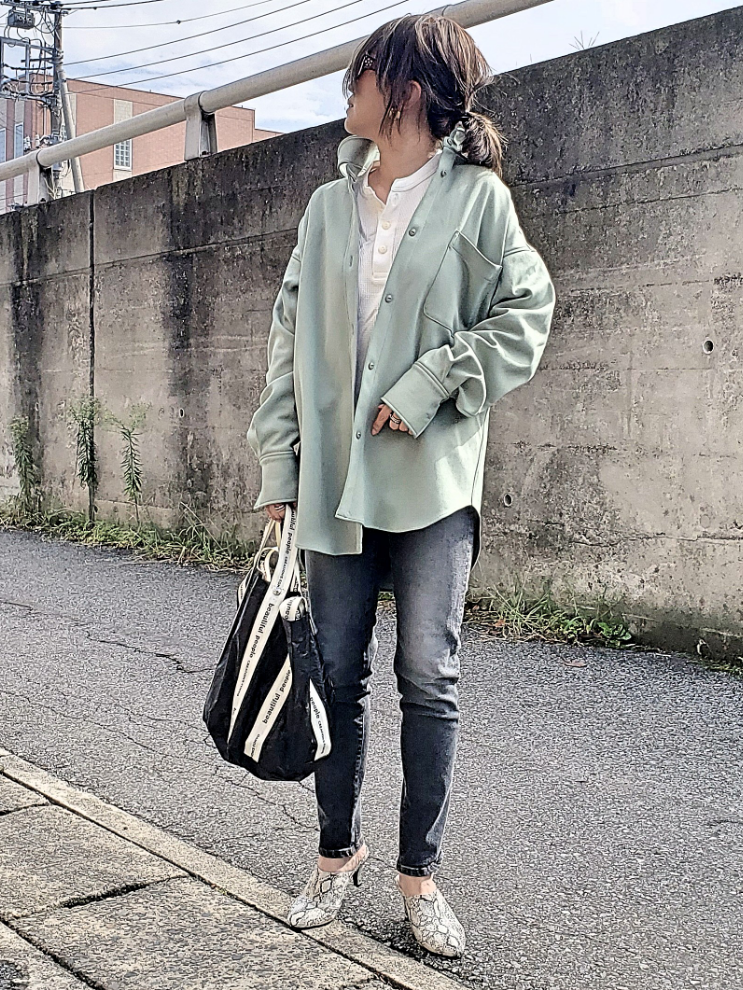 6 ROKU　JERSEY　LONG　COLLAR　SHIRT ジャケット 6（ロク）の「＜6(ROKU)＞JERSEY LONG COLLAR SHIRT/シャツ