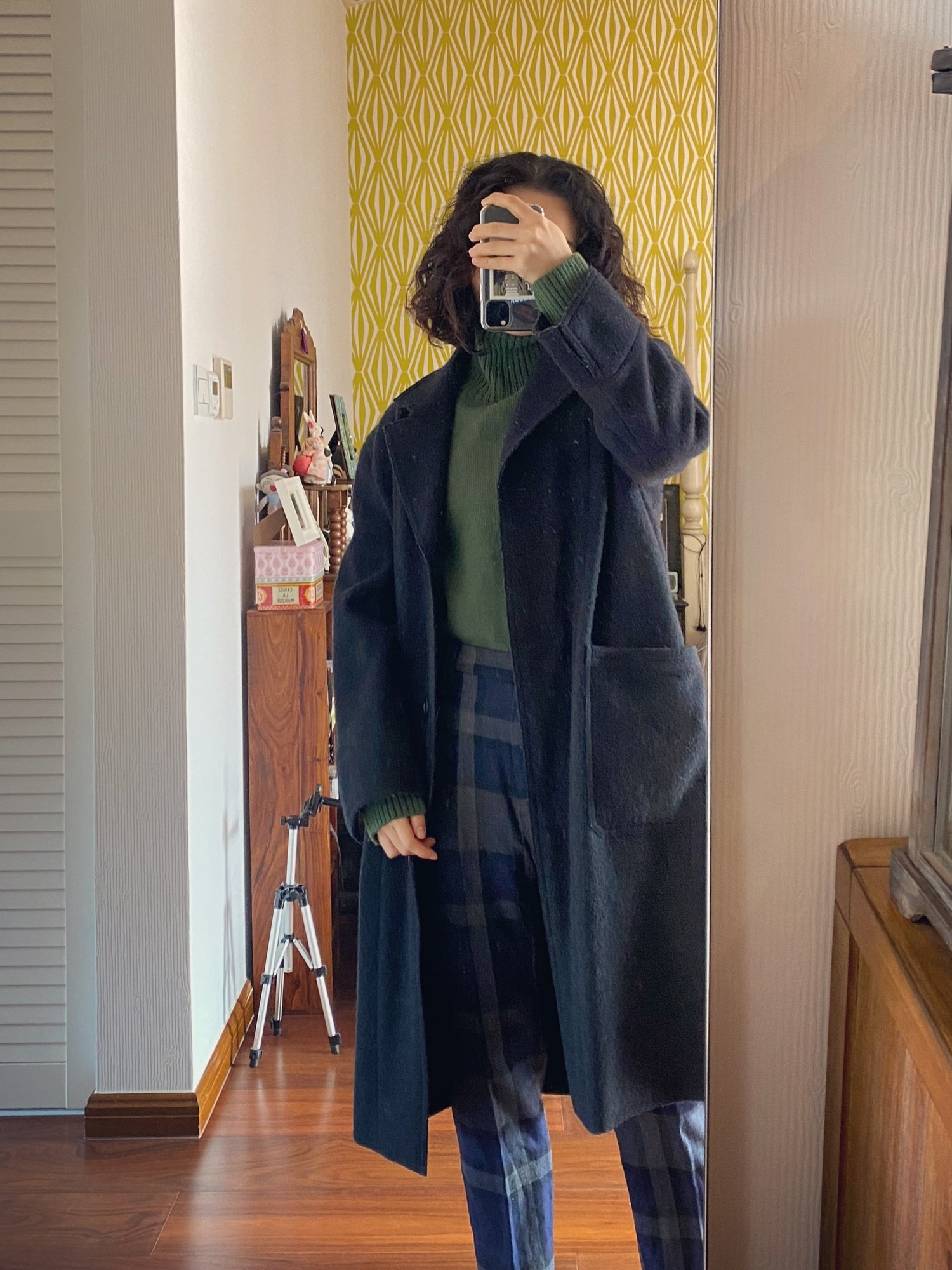 MHLエムエイチエル　メルトンショートコート　ダークグリーン　サイズM MHL.（エムエイチエル）の「HEAVY WOOL MELTON（ステンカラー