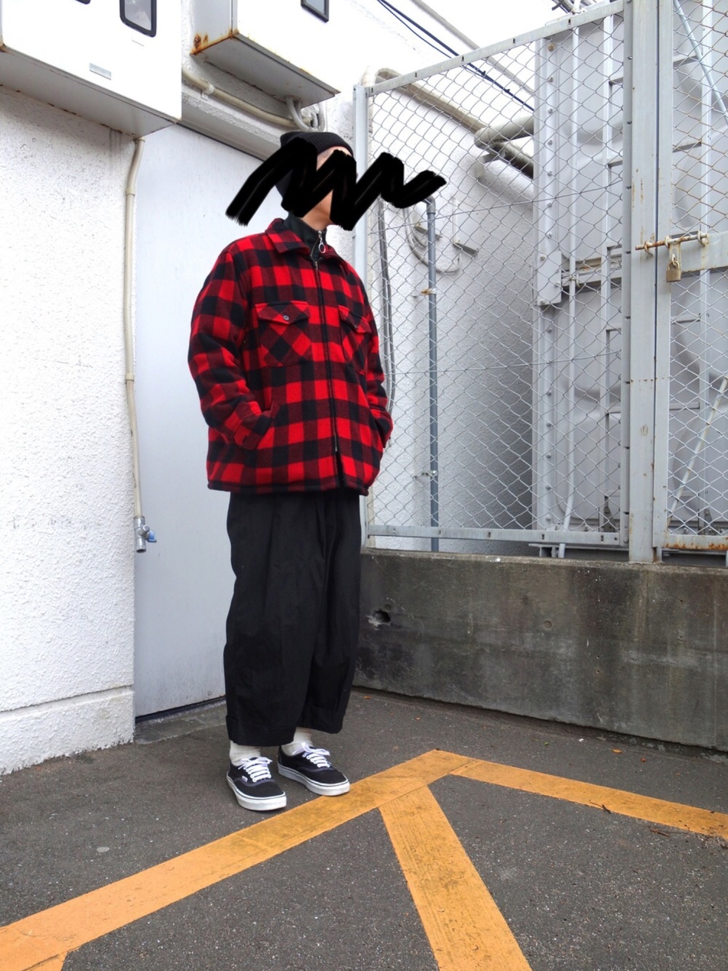 ジャケット/アウターを使った「赤黒チェック」のメンズ人気