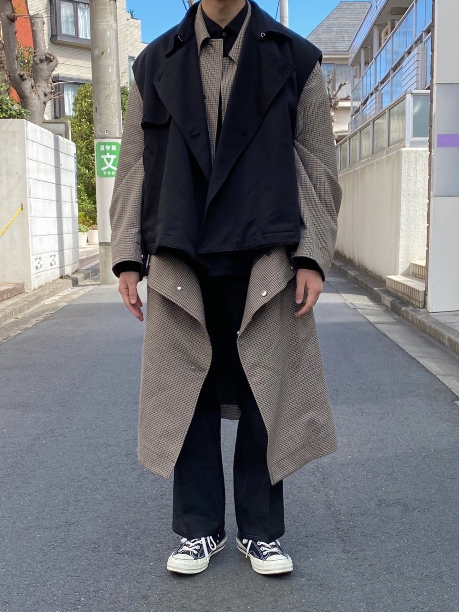 DIGAWEL トレンチベスト ブラック