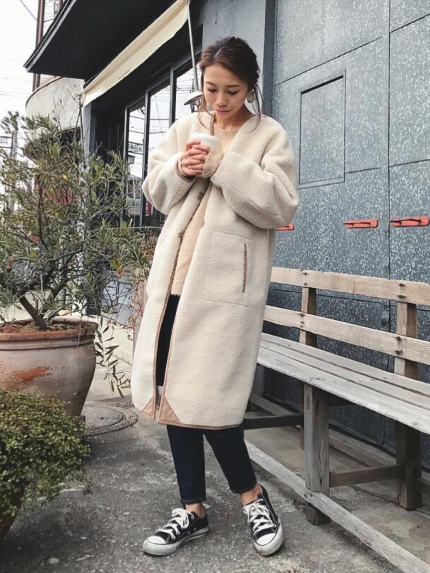 TODAYFUL（トゥデイフル）の「コクーンボアコート（チェスターコート