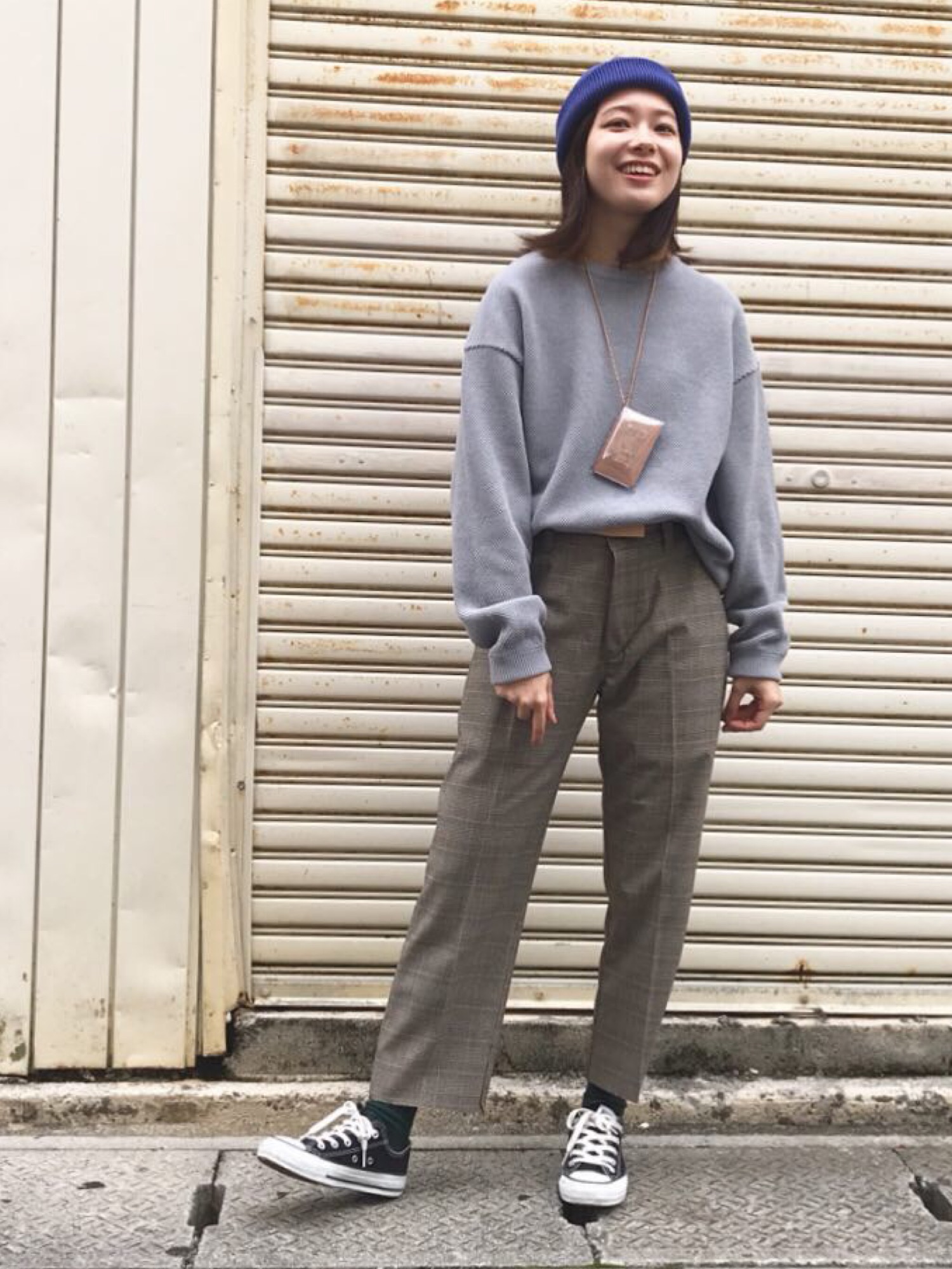 crepuscule moss stitch L/S SWEAT エルボーパッチ crepuscule (クレプスキュール) Moss stitch L/S sweat / モス