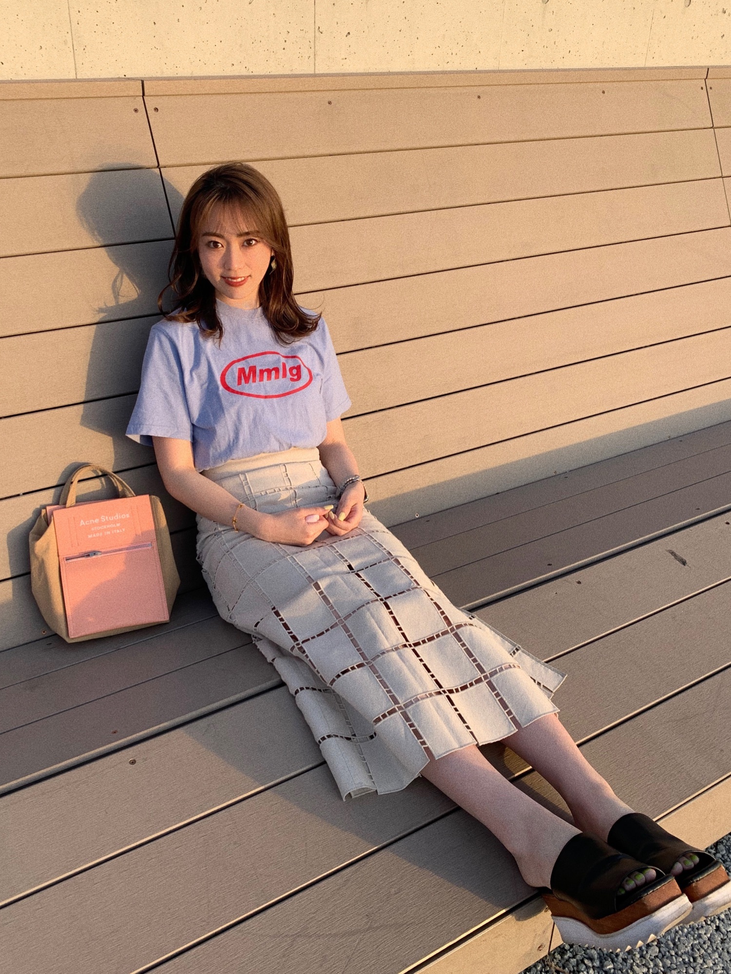 LE CIEL BLEU(ルシェルブルー)の「Square Lace Skirt(スカート