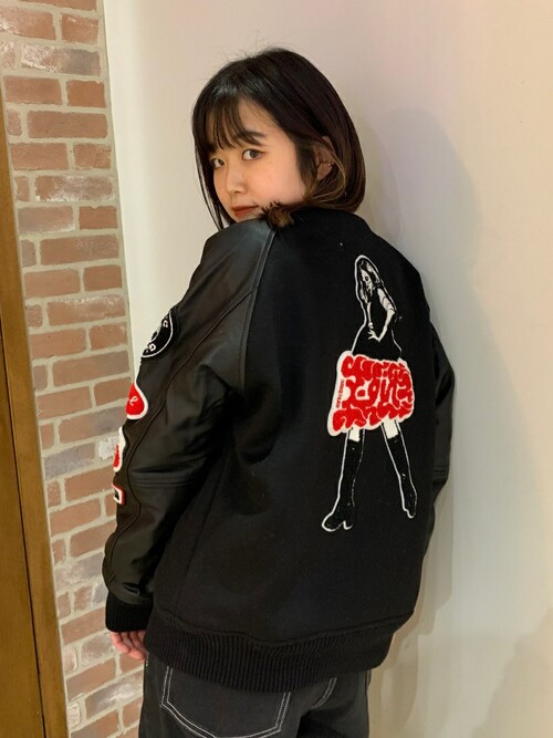 X-girl（エックスガール）の「X-girl x HYSTERIC GLAMOUR VARSITY
