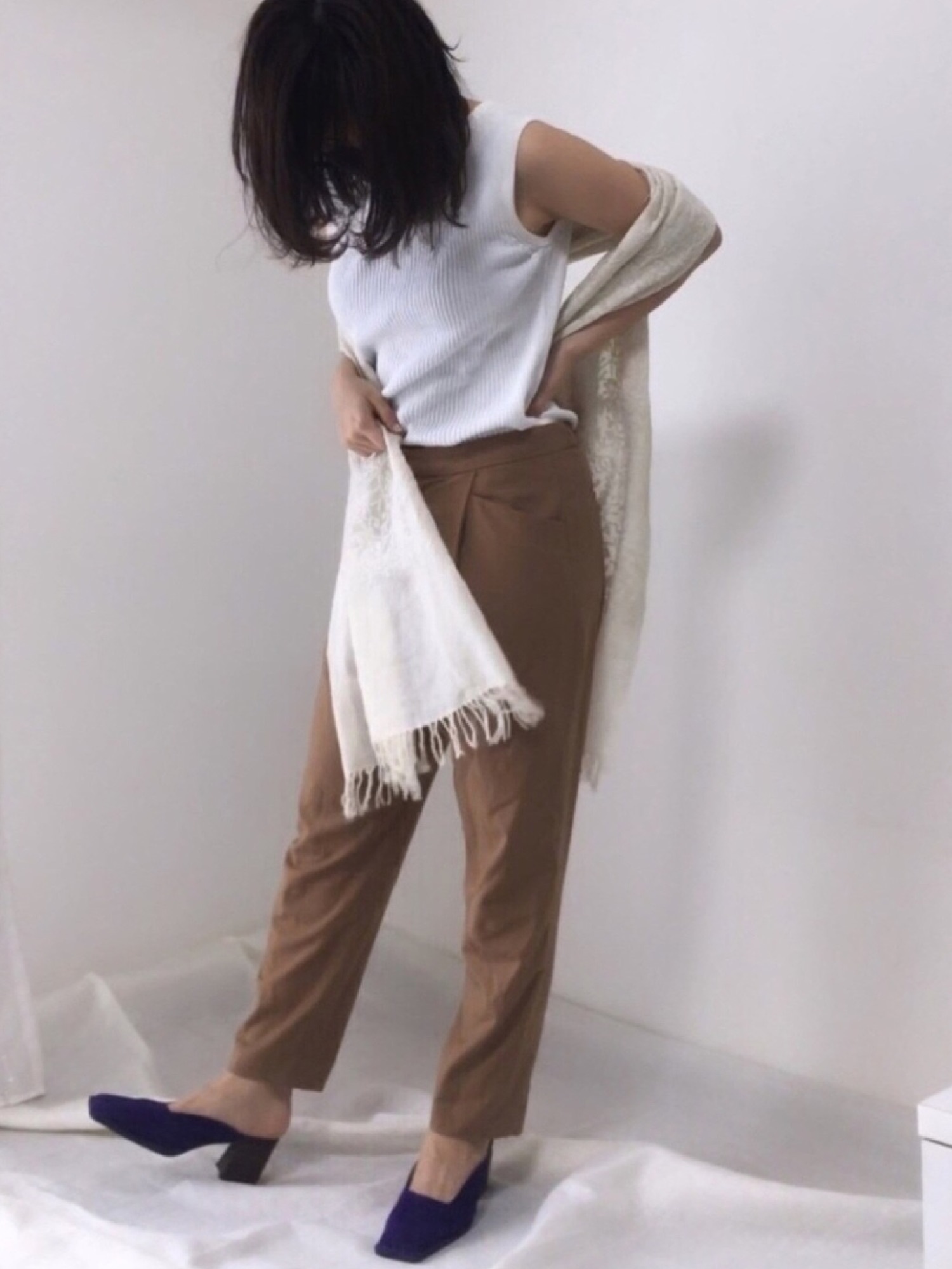 UNIQLO（ユニクロ）の「WOMEN UVカットワイドリブノースリーブセーター