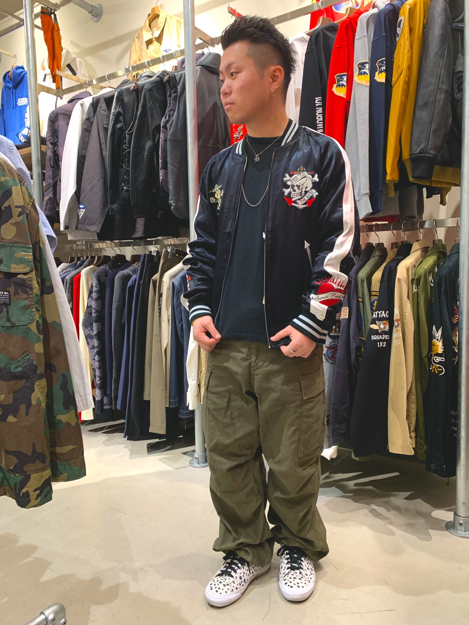 AVIREX　USMG スカジャン AVIREX セール アビレックス リバーシブル スカジャン USMC SUKA