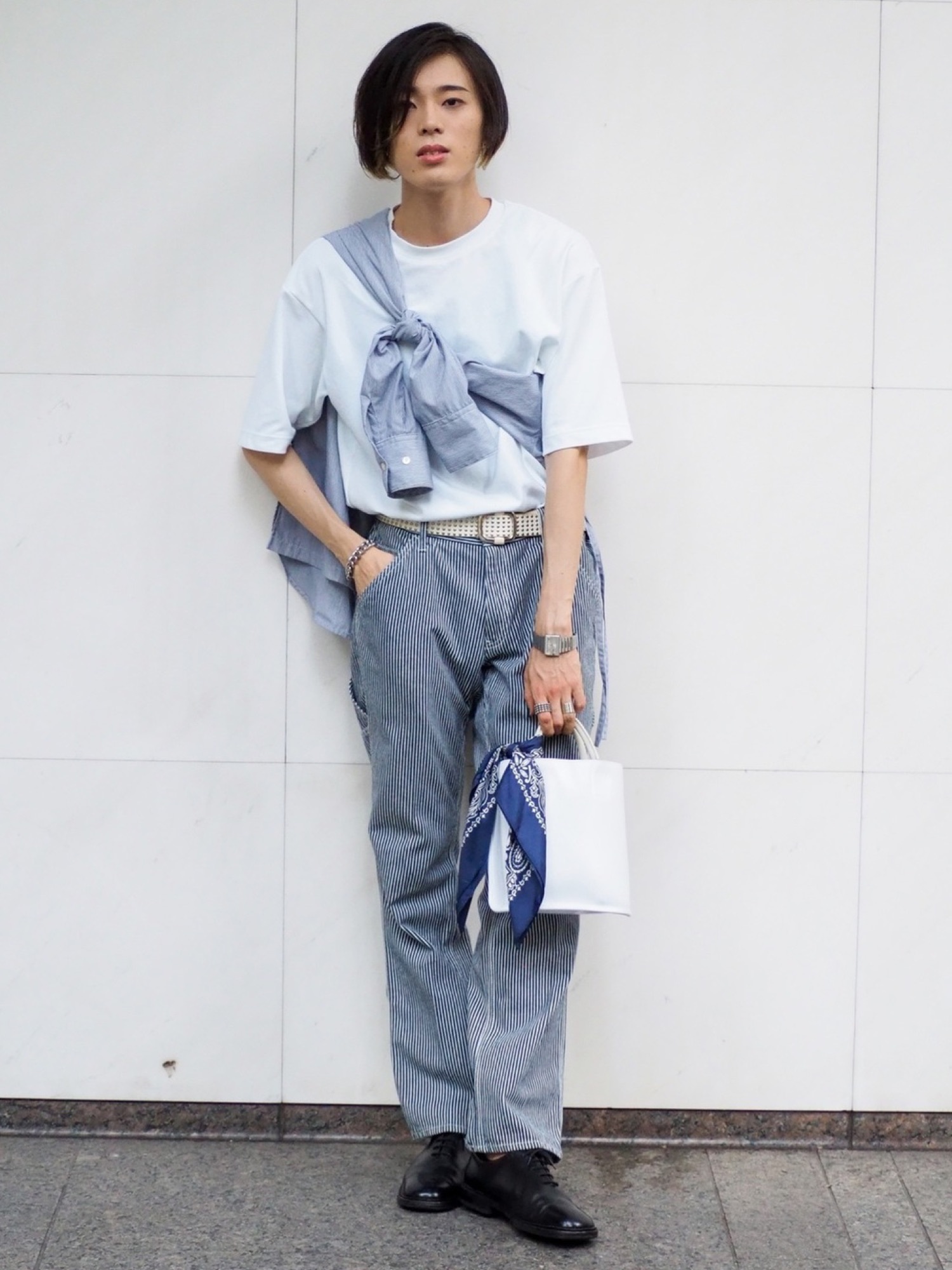 今期 Lee Paul Smith ヒッコリーストライプデニムパンツ M 今期 Lee