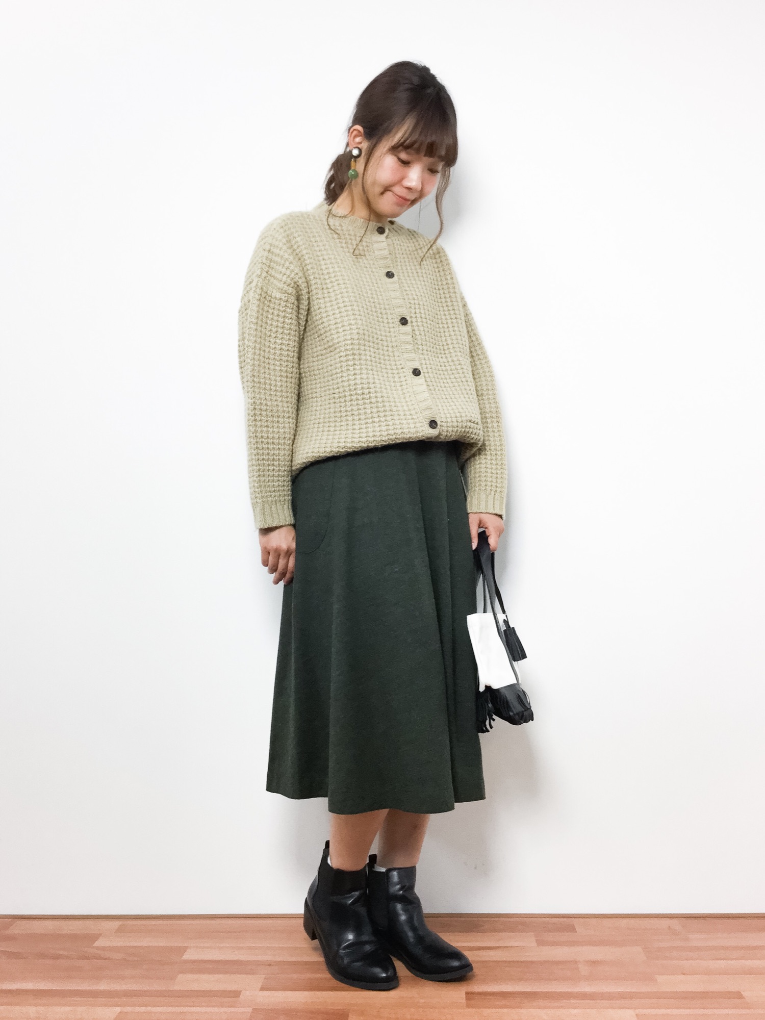 45R（フォーティファイブアール）の「ジャージフラノスカート