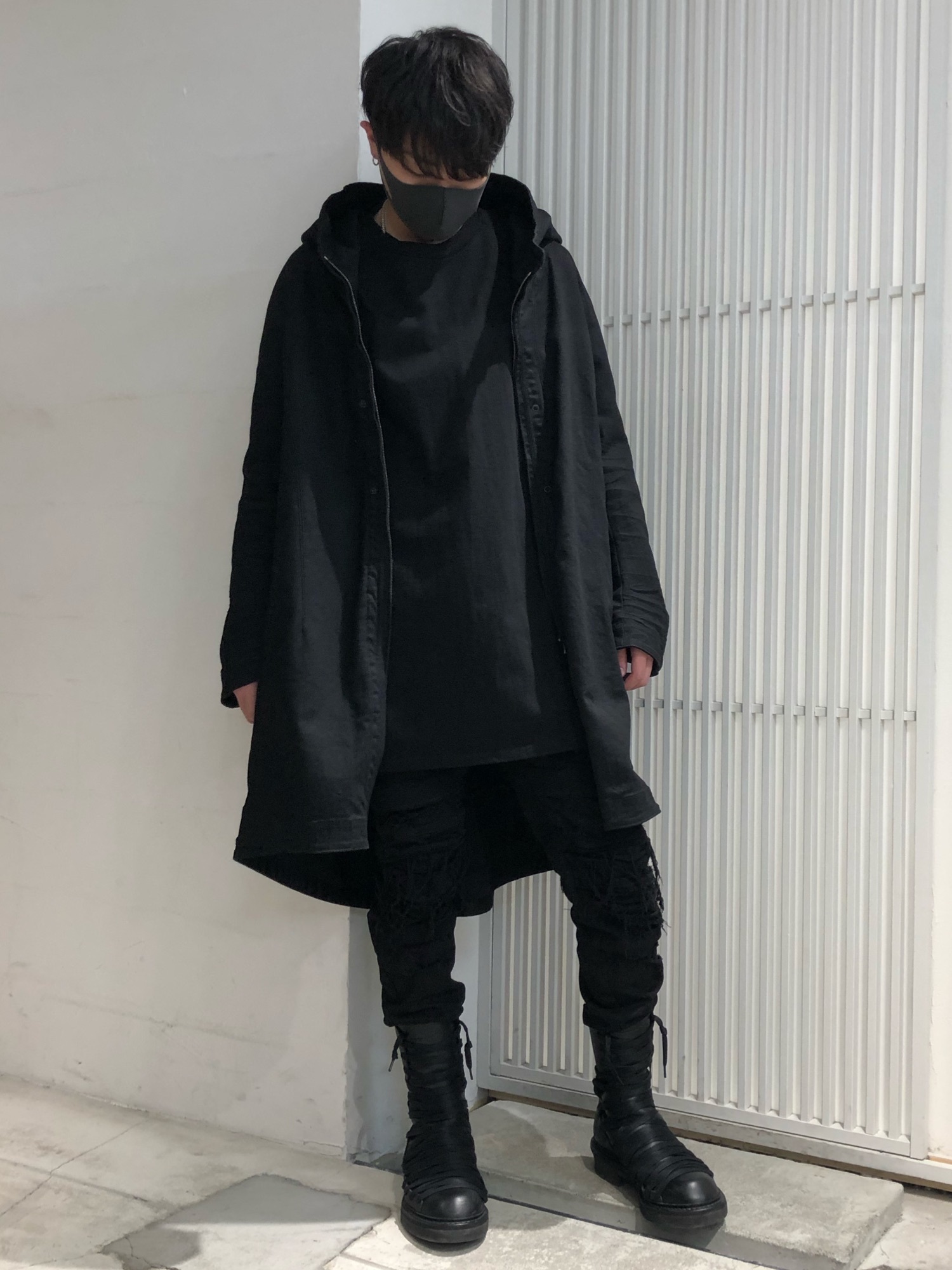 JULIUSのモッズコートを使った人気ファッションコーディネート