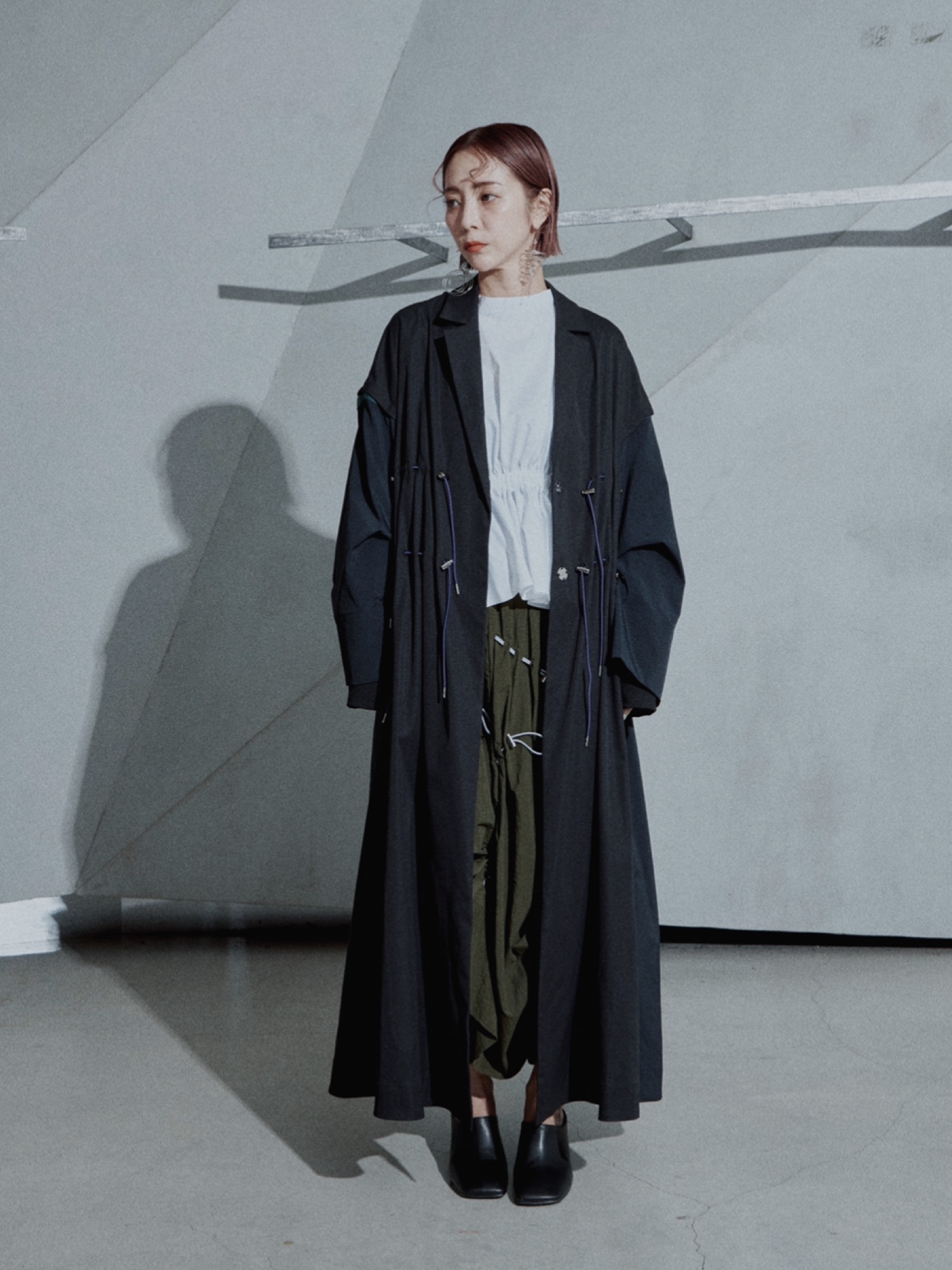 【美品】UN3D. ドローストリングコート DRAWSTRING CT 美品】UN3D. ドローストリングコート DRAWSTRING CT