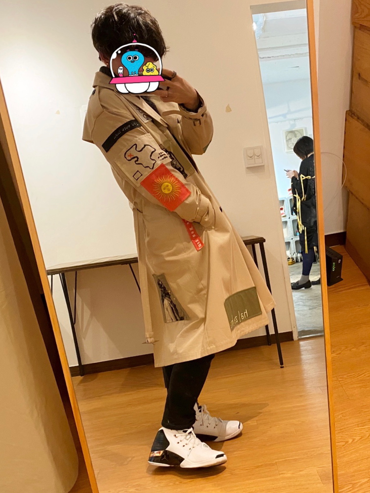 ha za ma はざま】祈跡的軌跡のトレンチコート hazama Ka na ta half