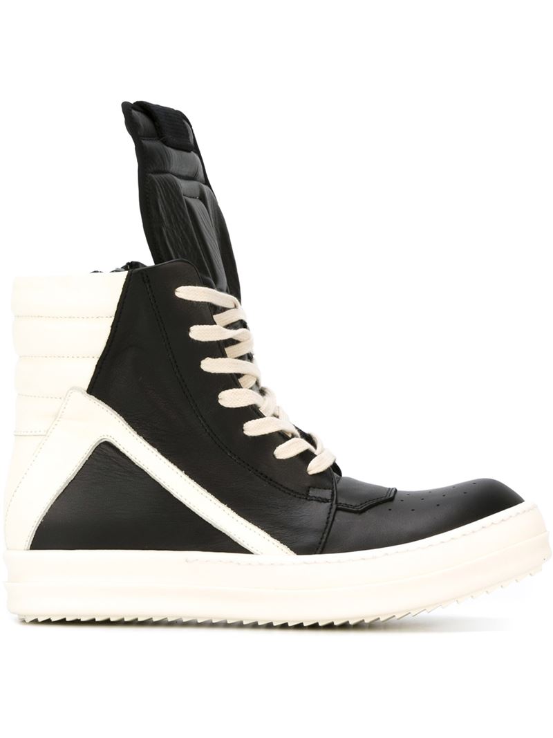 【デイリーコーデを格上げ】RICK OWENS ハイトップ スニーカー ハイトップ スニーカー ブラック #リックオーウェンズ #Rick