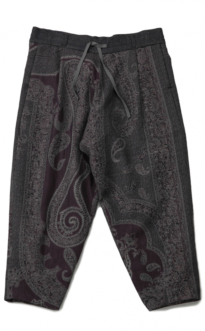 Sarouel Style Drawcord Pants～leaf motif jacquard～ – NOBNAGA Paris