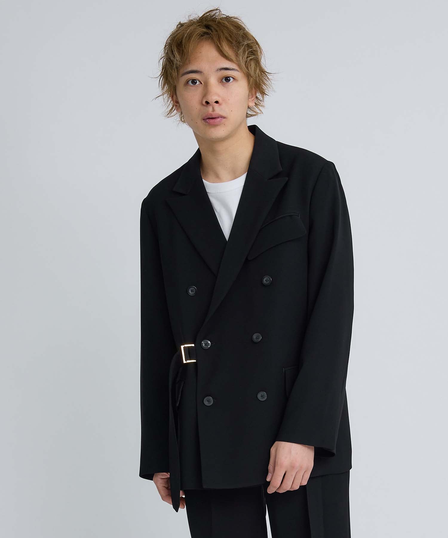 CULLNI（クルニ）の「Double Satin Tie Locken Double-Breasted Jacket 