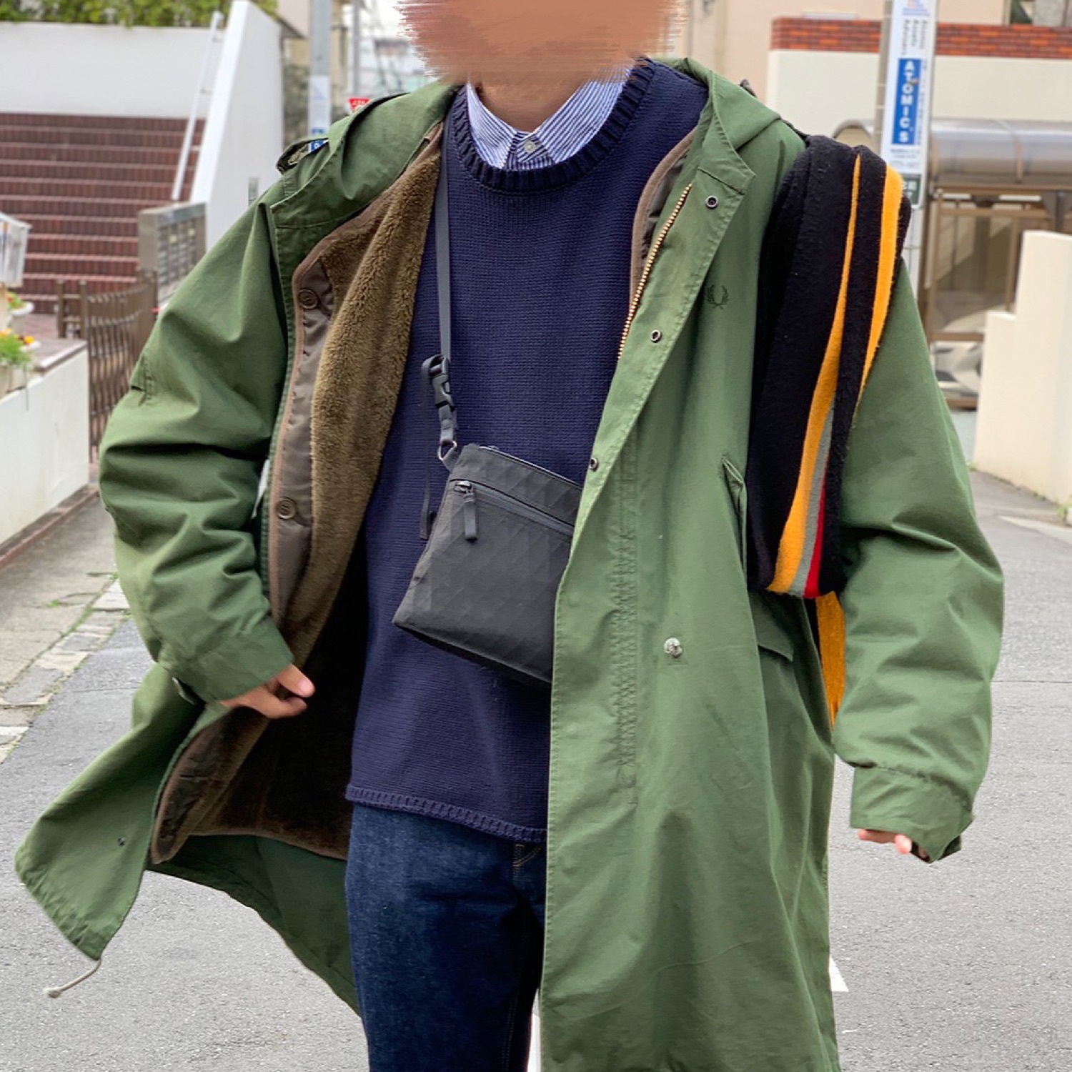 FRED PERRYモッズコートフィッシュテール　チェックボアライナー　ベージュ Fur Lined Fishtail Parka(M Q50：PARKA GREE): | FRED PERRY