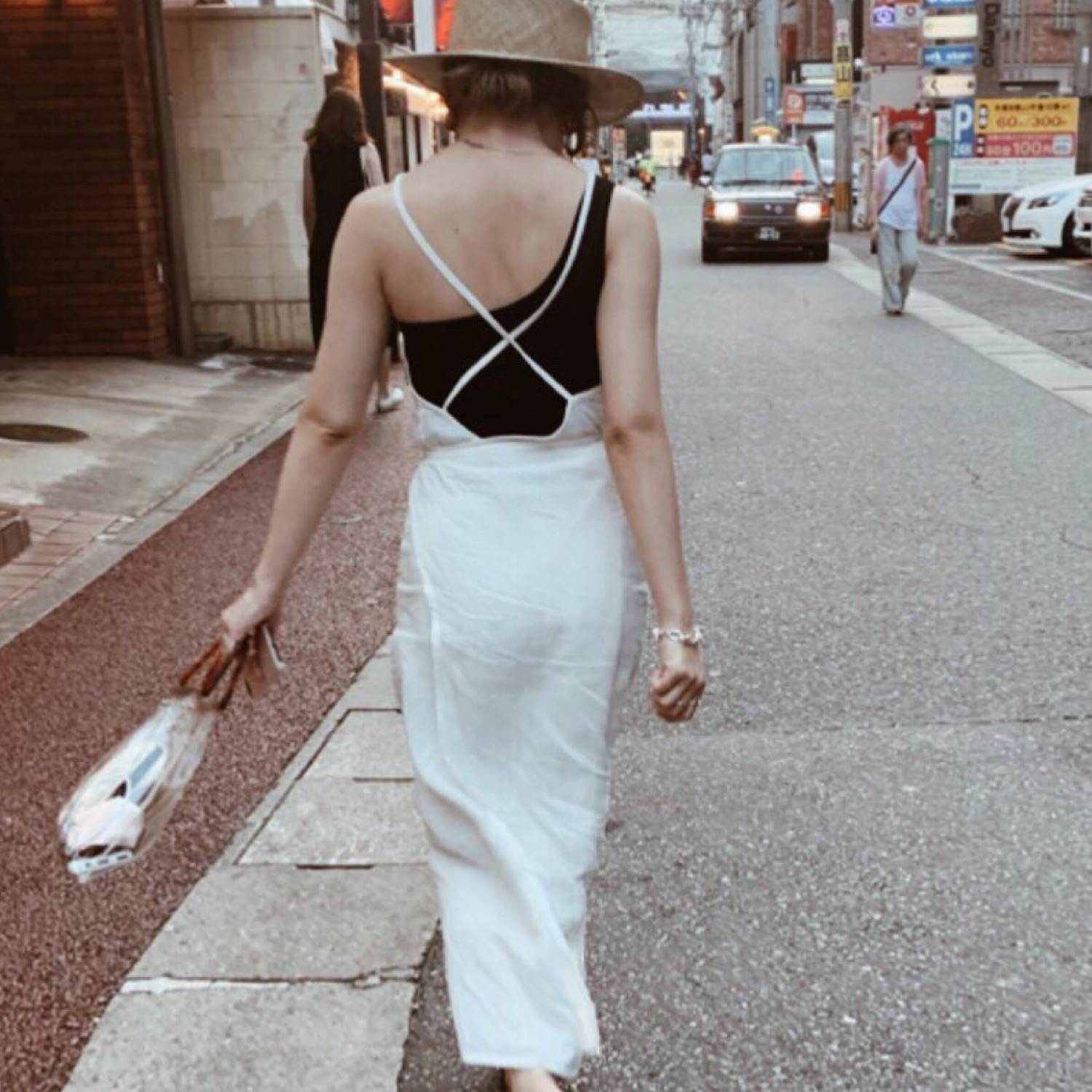 Ameri（アメリ）の「MEDI GINGHAM CHECK 2WAY PUFF SLEEVE DRESS
