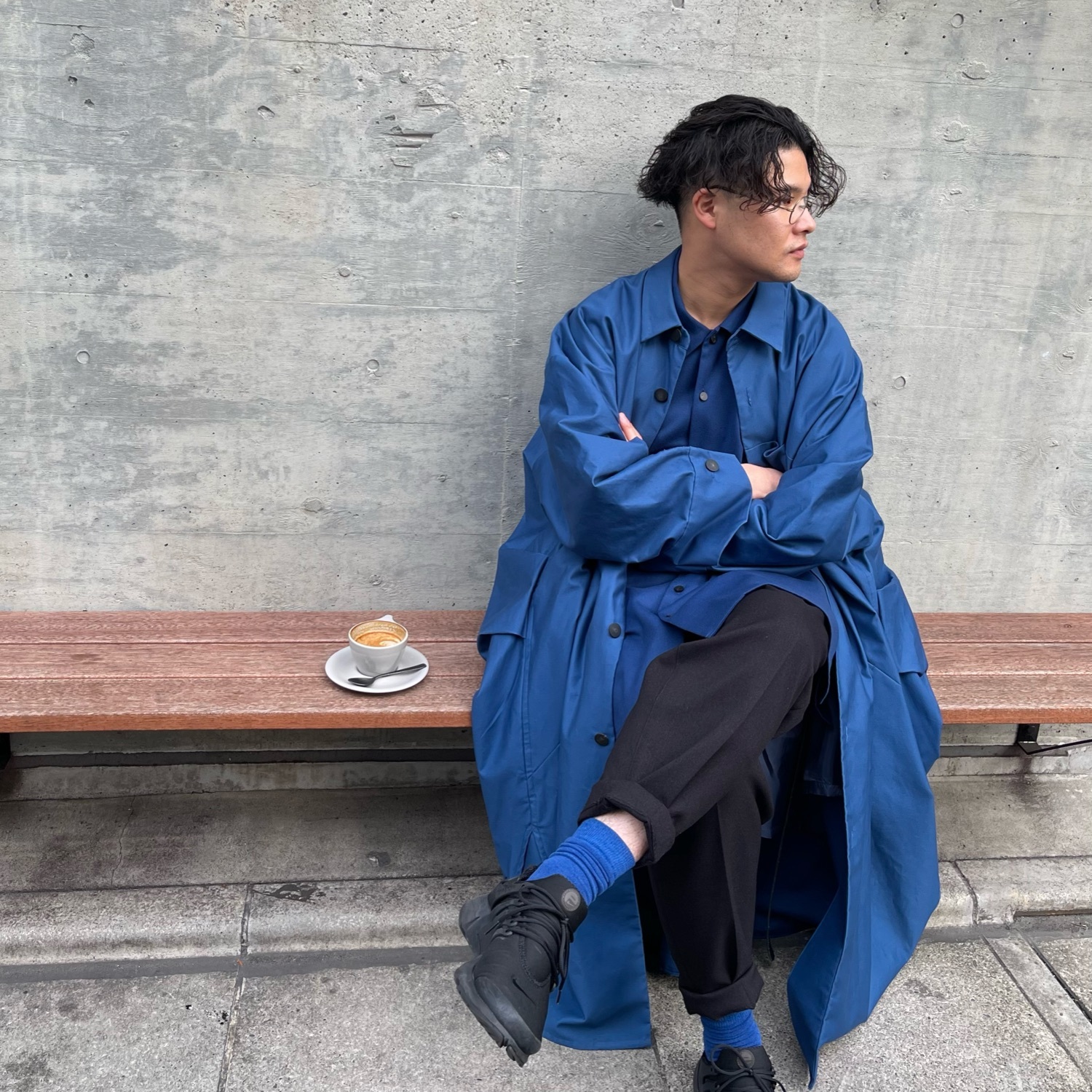 SHAREEF シャリーフ ロングシャツ　スモーク SHAREEF（シャリーフ）の「SMOKE PT LONG SHIRTS（シャツ/ブラウス
