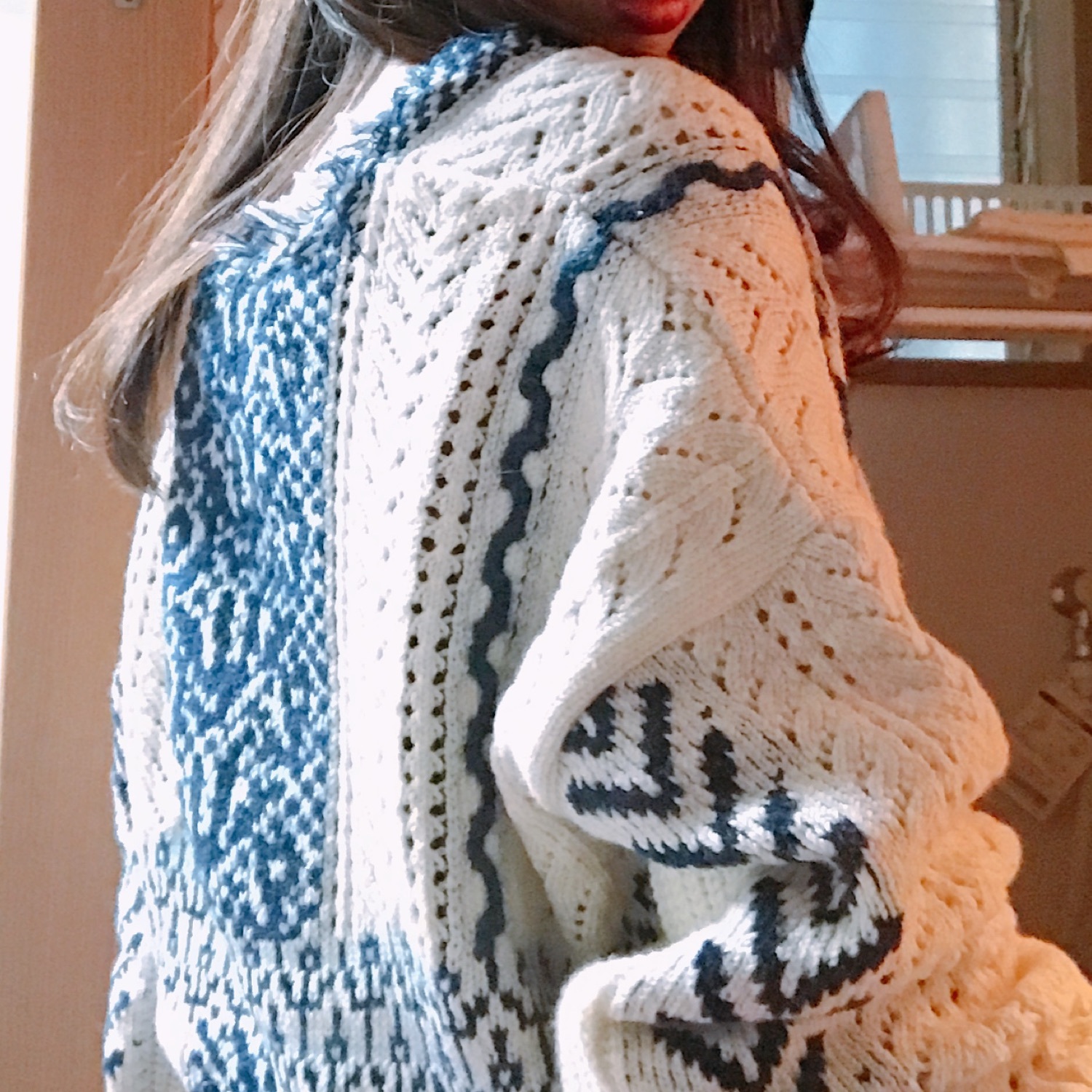 【新品未使用】I love mr.mittens ニットジャケット i love mr mittens ローゲージボンバーニットジャケット