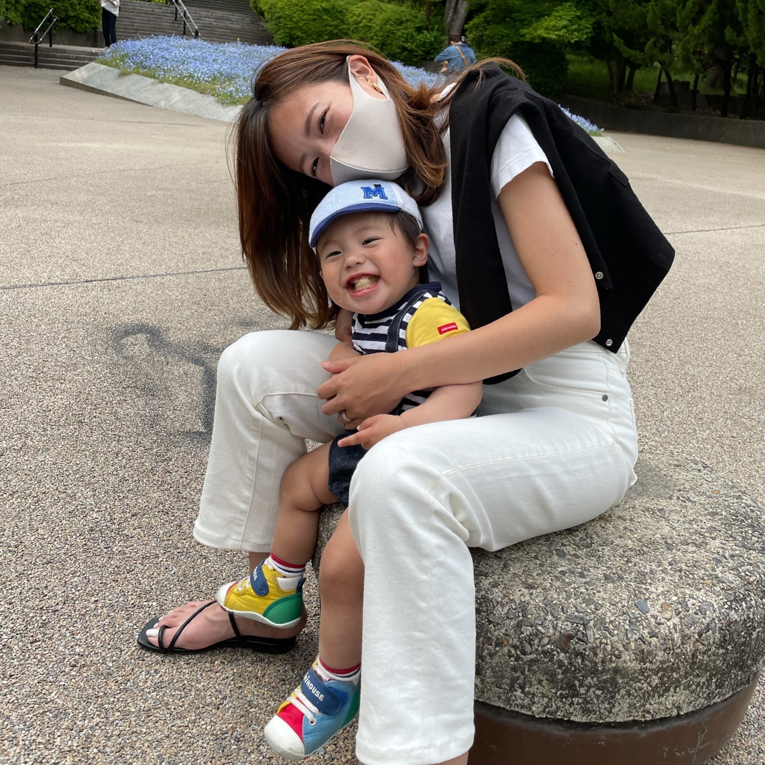 MIKI HOUSE（ミキハウス）の「6分丈デニムオーバーオール