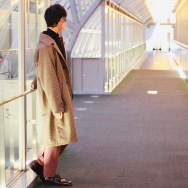 monkey time＞ CHECK MELTON ステンカラ―コート monkey time＞ CHECK